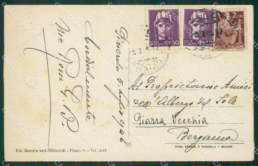 Torino Pinrolo cartolina KV4193 – retro
