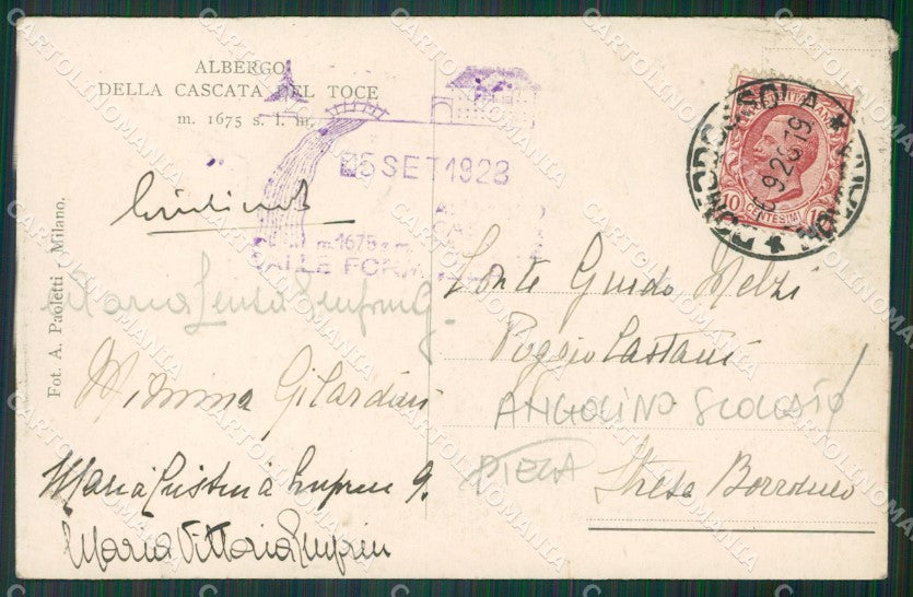 Verbania Formazza Toce ANGOLINO SCOLLATO PIEGA cartolina KV4205 – retro