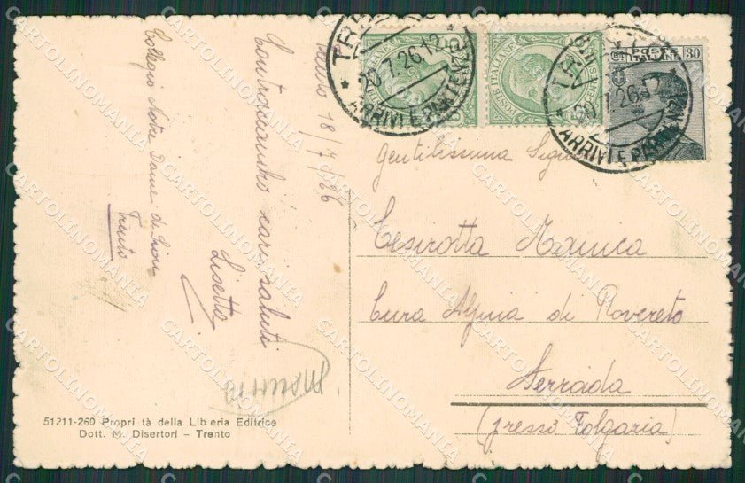 Trento Città MACCHIA cartolina KV4211 – retro