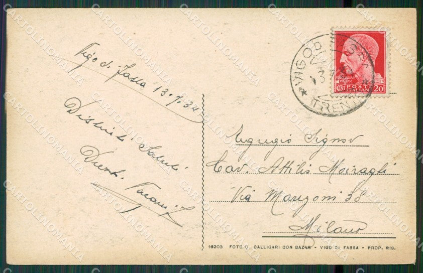 Trento Vigo di Fassa cartolina KV4261 – retro