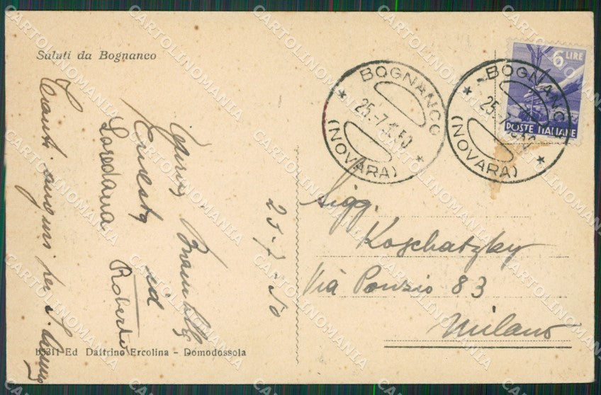 Verbania Bognanco Terme cartolina KV4287 – retro