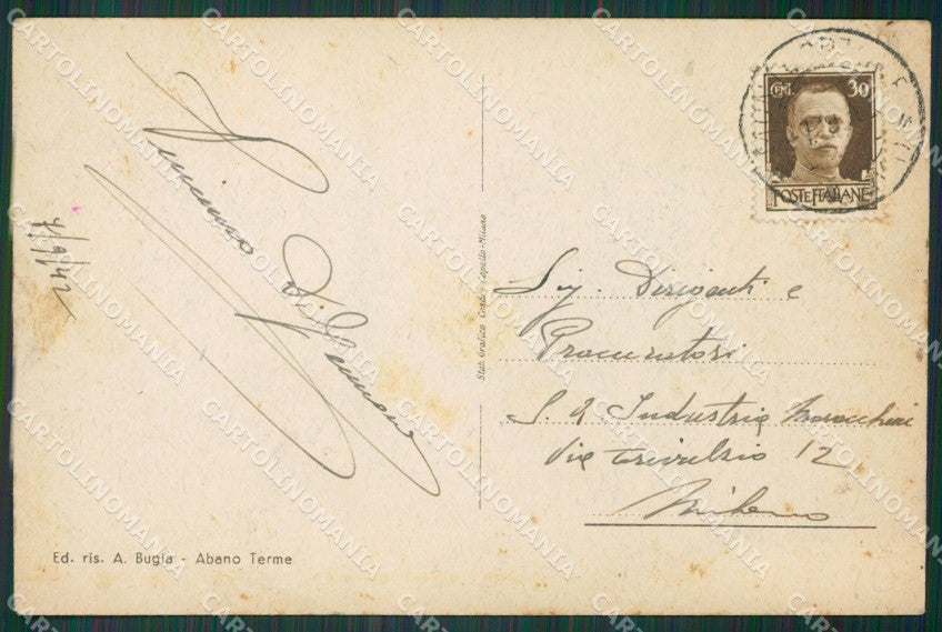 Padova Abano Terme cartolina KV4299 – retro