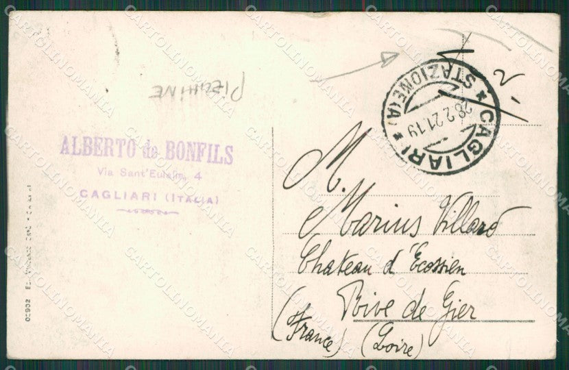 Cagliari Città Municipio STRAPPINO cartolina KV4305 – retro