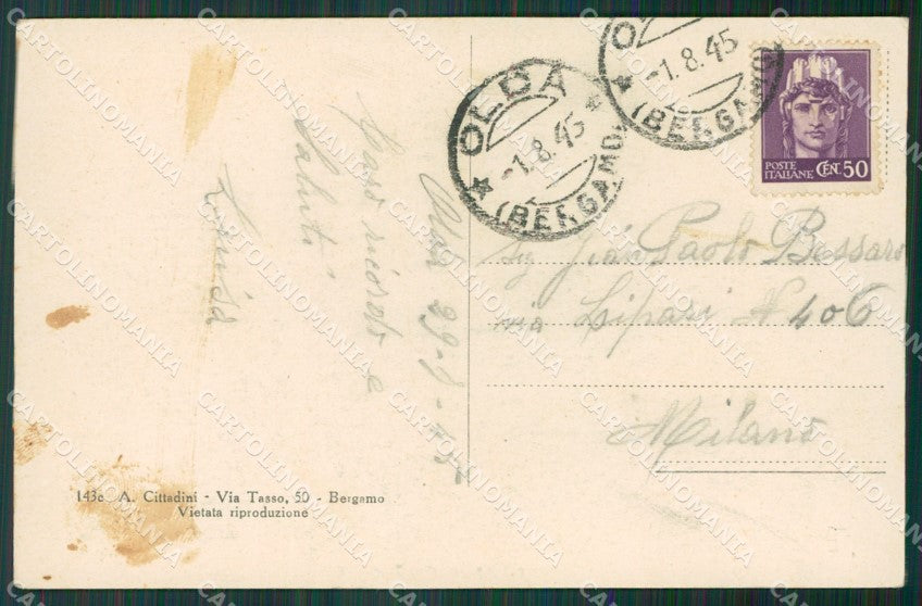 Bergamo Taleggio Sottochiesa e Pizzino cartolina KV4336 – retro