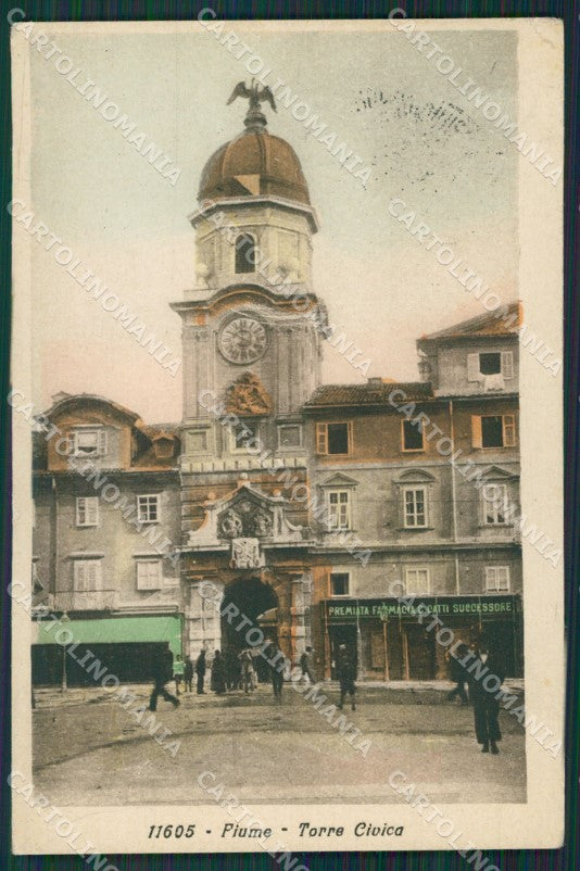 Croazia Fiume Farmacia cartolina KV4347 – fronte