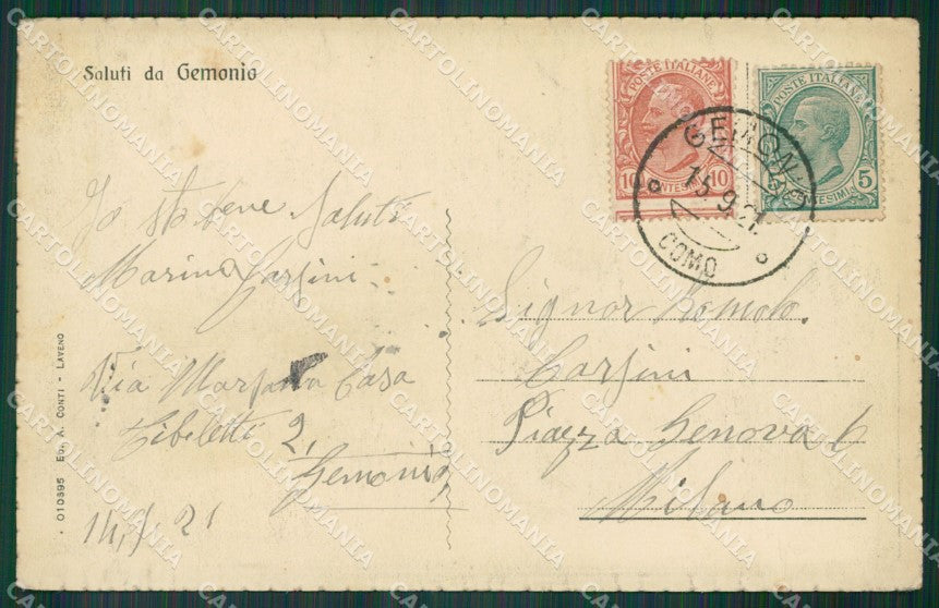 Varese Gemonio cartolina KV4350 – retro