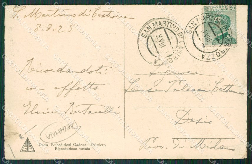 Trento Siror San Martino di Castrozza PIEGHINA cartolina KV4354 – retro