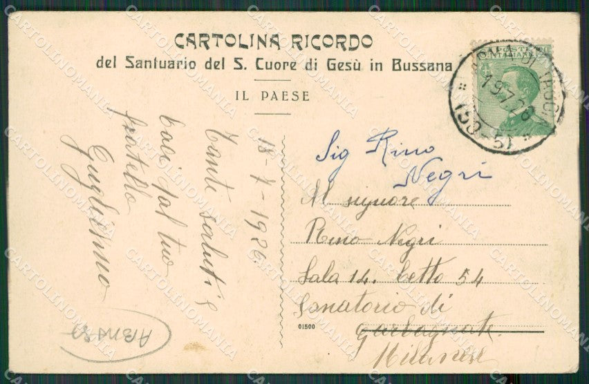 Imperia Sanremo Bussana ABRASA cartolina KV4358 – retro