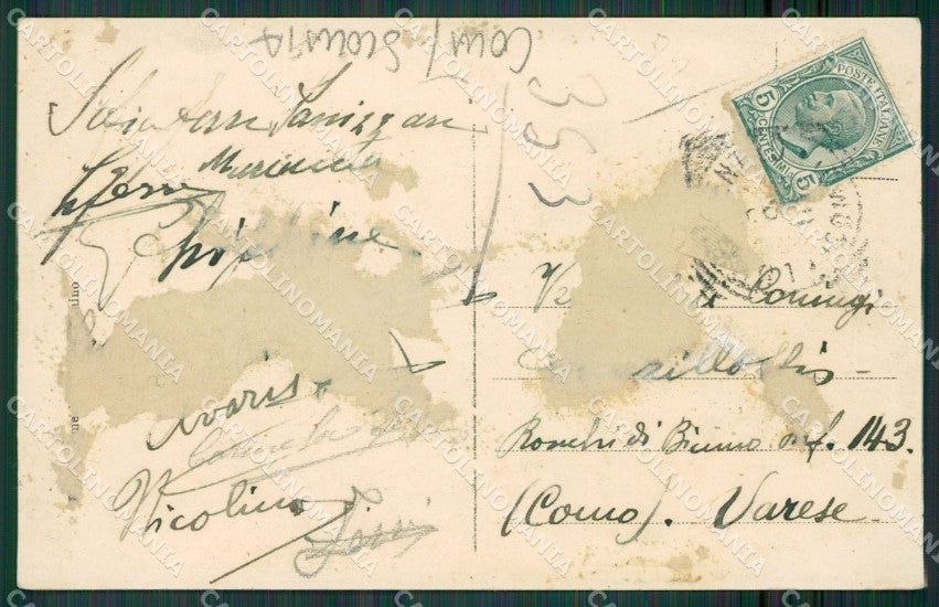 Varese Luino Battello COLLA SCOLLATA cartolina KV4391 – retro
