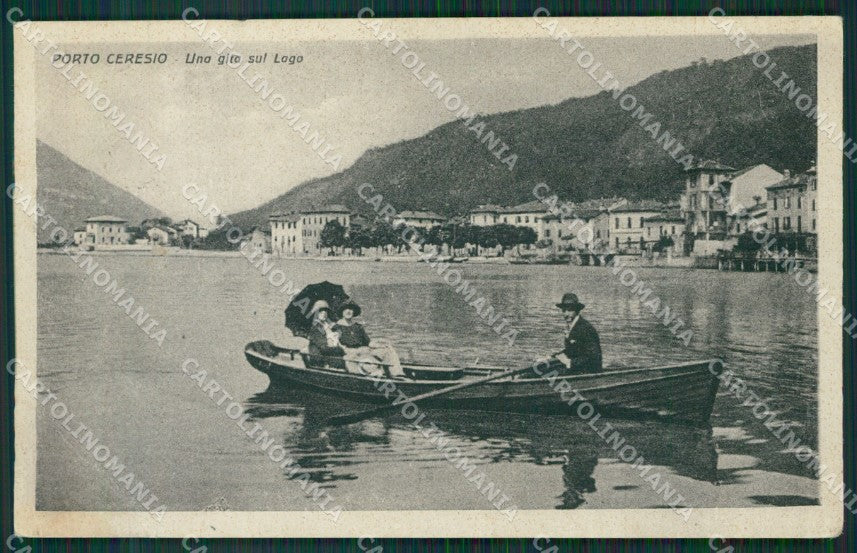 Varese Porto Ceresio Barca PIEGA cartolina KV4395 – fronte