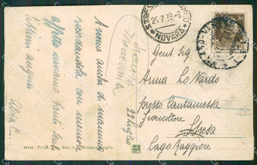 Varese Cittiglio SCOLLATA TRACCE UMIDO cartolina KV4398 – retro