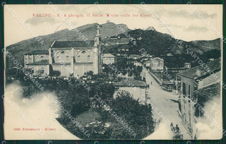 Varese Sant'Ambrogio Sacro Monte TRACCE UMIDO cartolina KV4410 – fronte
