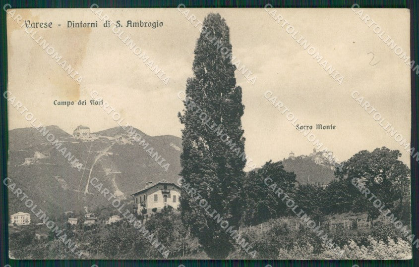 Varese Sant'Ambrogio TRACCE UMIDO cartolina KV4412 – fronte
