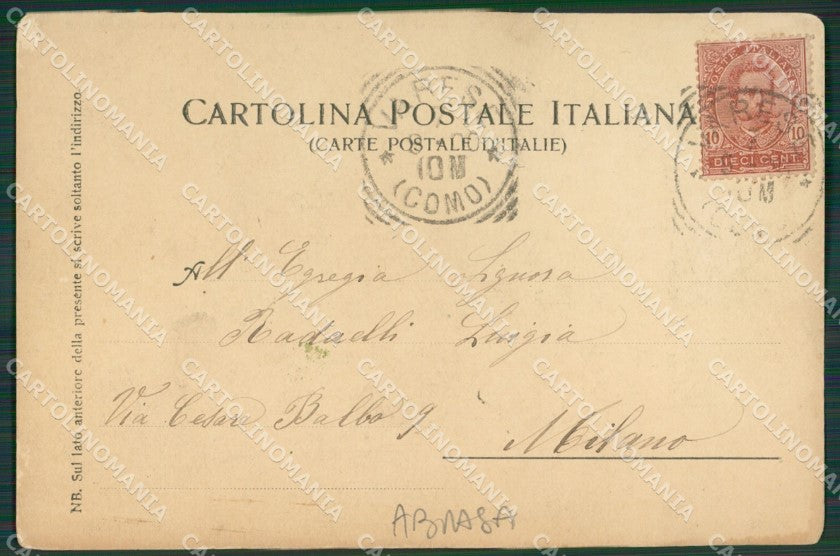 Varese Città ABRASA cartolina KV4432 – retro