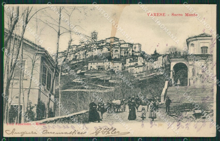 Varese Sacro Monte di TRACCE UMIDO cartolina KV4442 – fronte