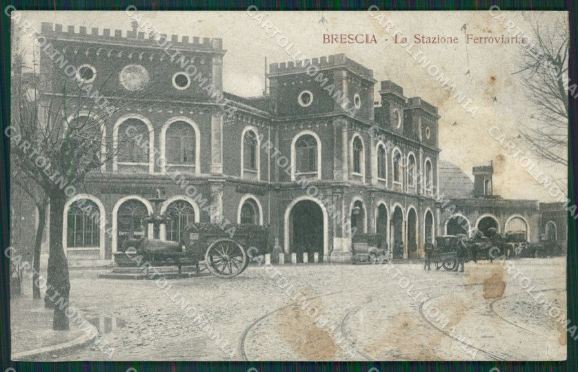 Brescia Città Stazione MACCHIATA cartolina KV4464 – fronte