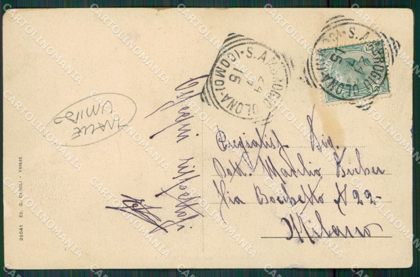 Varese Sacro Monte di TRACCE UMIDO cartolina KV4467 – retro