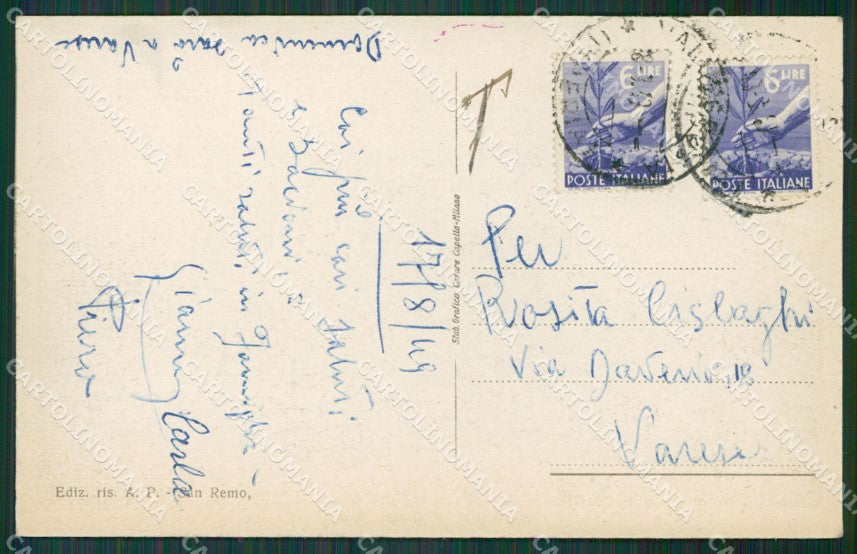 Imperia Ventimiglia cartolina KV4471 – retro