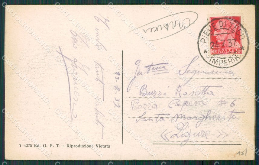 Imperia Pieve di Teco Carducci cartolina KV4477 – retro