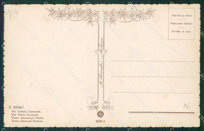 Imperia Sanremo cartolina KV4548 – retro