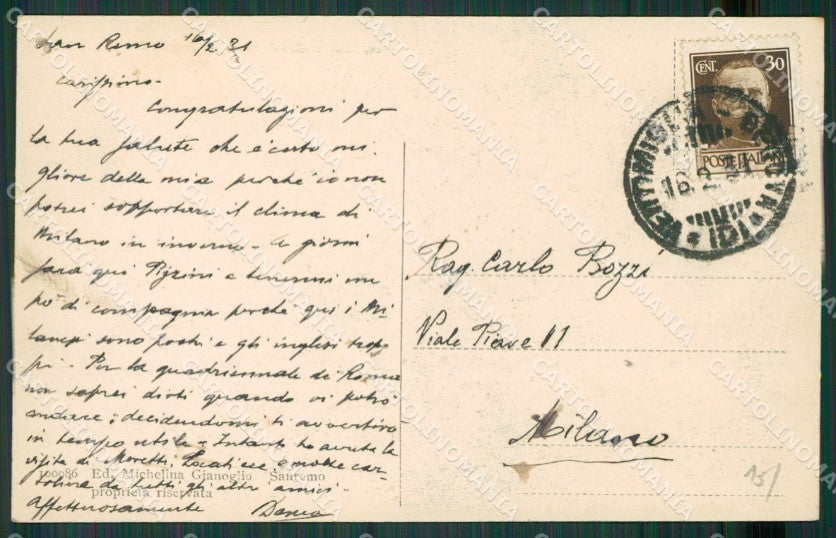 Imperia Sanremo Bussana Vecchia Terremoto cartolina KV4561 – retro