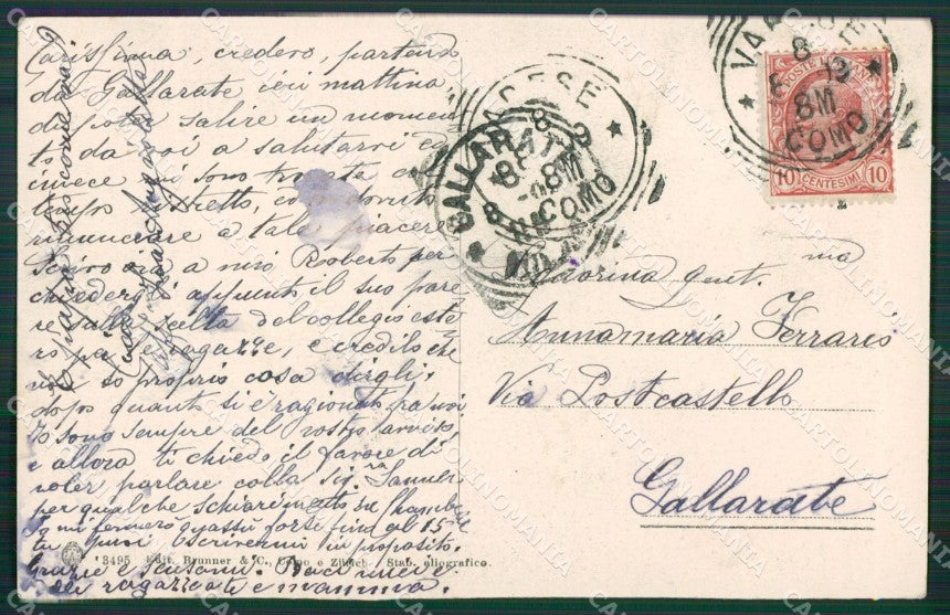 Varese Sacro Monte di Funicolare cartolina KV4563 – retro