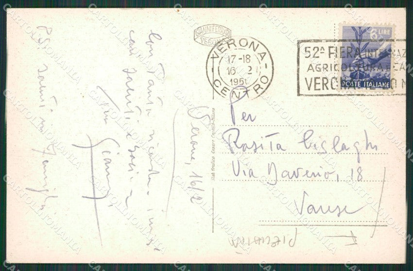 Verona Città Saluti da PIEGHINA cartolina KV4564 – retro