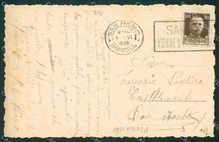 Imperia Sanremo PIEGHINA Foto cartolina KV4580 – retro