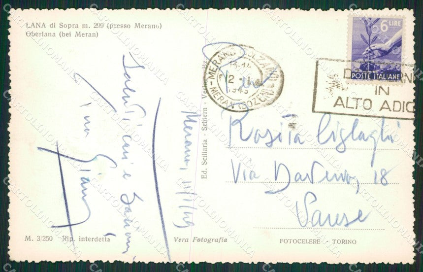 Bolzano Lana di Sopra Foto cartolina KV4582 – retro