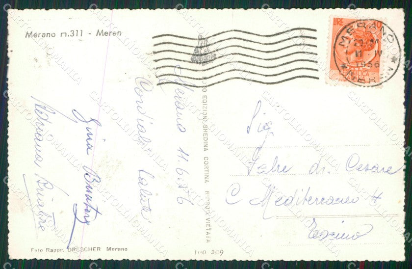 Bolzano Merano Foto cartolina KV4587 – retro