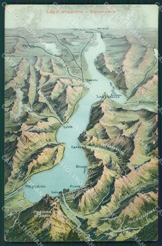 Verbania Lago Maggiore Mappa cartolina KV4590 – fronte