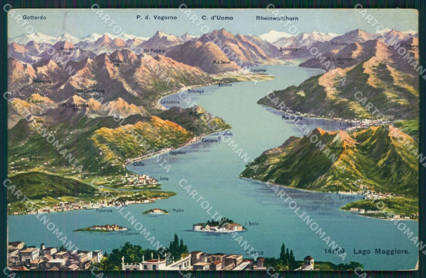 Varese Laveno Mappa cartolina KV4591 – fronte