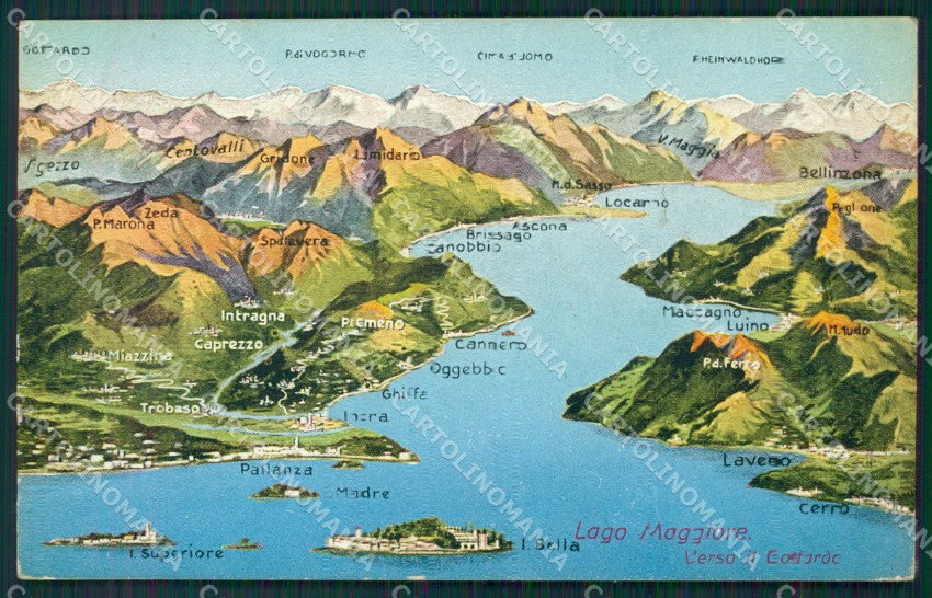 Verbania Lago Maggiore Mappa cartolina KV4592 – fronte