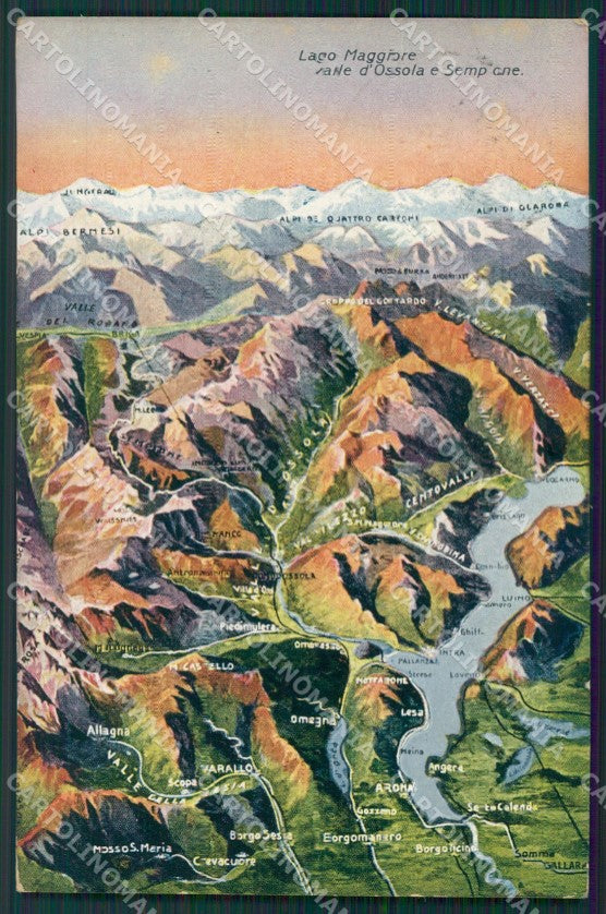 Verbania Lago Maggiore Mappa cartolina KV4596 – fronte