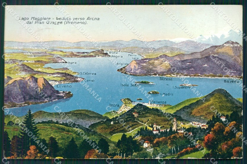 Verbania Stresa Lago Maggiore Mappa cartolina KV4599 – fronte