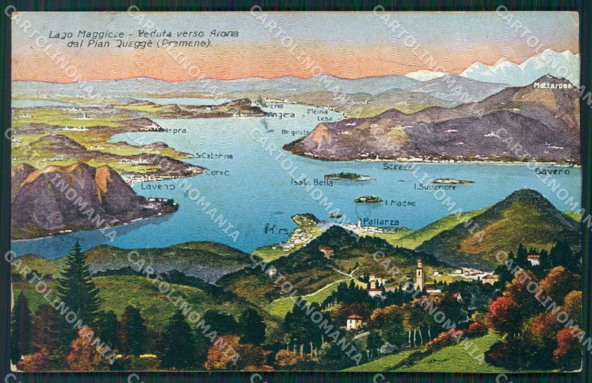 Verbania Pallanza Lago Maggiore Mappa cartolina KV4600 – fronte