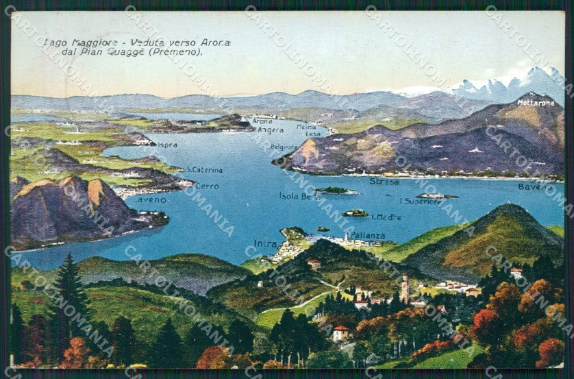 Verbania Premeno Lago Maggiore Mappa cartolina KV4601 – fronte