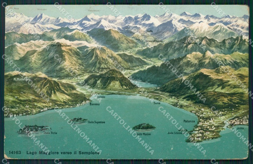 Verbania Lago Maggiore Mappa cartolina KV4603 – fronte