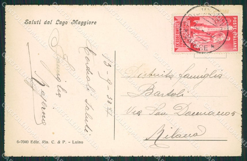 Varese Luino Lago Maggiore cartolina KV4607 – retro