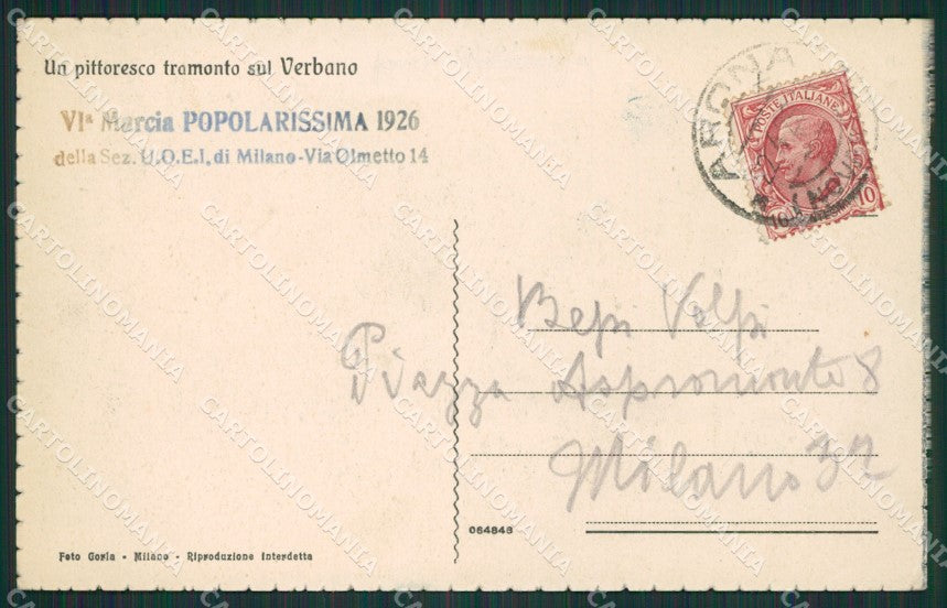 Novara Arona Lago Maggiore cartolina KV4608 – retro