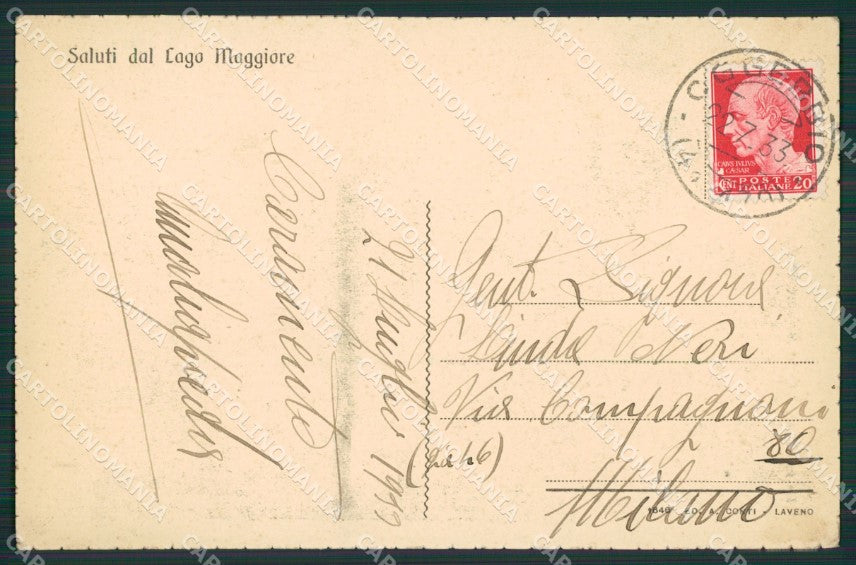 Verbania Cannobio Lago Maggiore cartolina KV4609 – retro