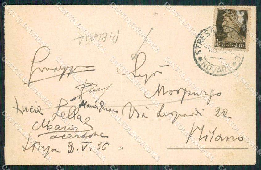 Verbania Stresa Lago Maggiore Costumi PIEGATA cartolina KV4610 – retro