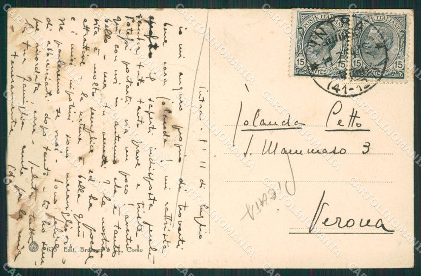 Verbania Stresa Isola Bella Lago Maggiore PIEGATA cartolina KV4619 – retro