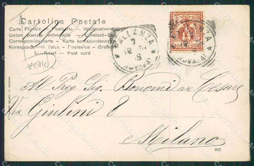 Verbania Stresa Isola Bella Lago Maggiore PIEGA cartolina KV4623 – retro