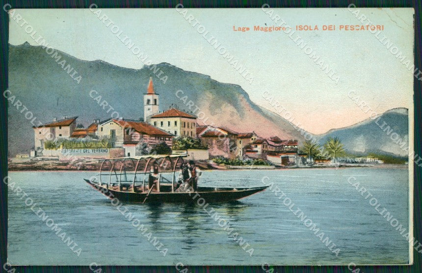 Verbania Stresa Isola Pescatori Lago Maggiore PIEGHE cartolina KV4646 – fronte