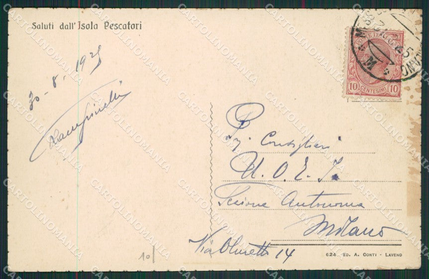 Verbania Stresa Isola Pescatori Lago Maggiore cartolina KV4648 – retro