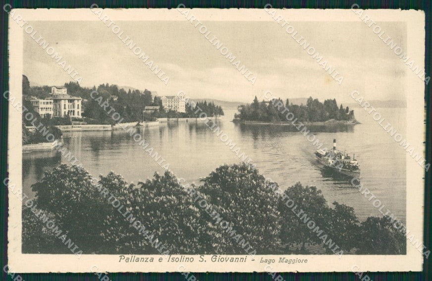 Verbania Pallanza Isolino San Giovanni Lago Maggiore Battello cartolina KV4688 – fronte