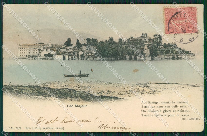 Verbania Stresa Isola Bella Rambert PIEGA cartolina KV4690 – fronte