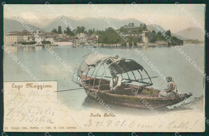 Verbania Stresa Isola Bella Barca STRAPPINO cartolina KV4706 – fronte