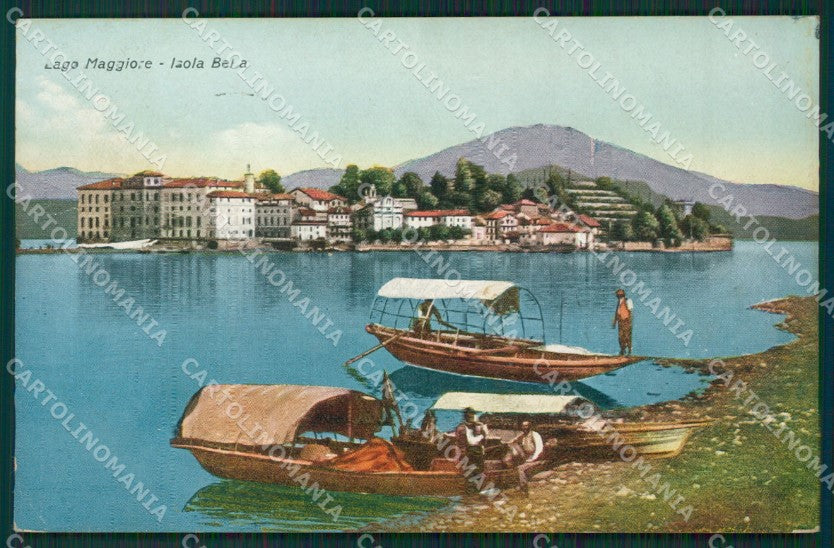 Verbania Stresa Isola Bella Barche cartolina KV4712 – fronte